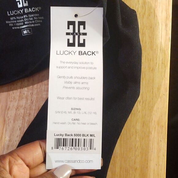 Cass Invisibellas, Lucky Back black ,nwt - Picture 5 of 5